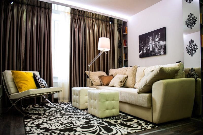 Узкая гостиная — 110 фото уютного и функционального дизайна в узкой комнате #12