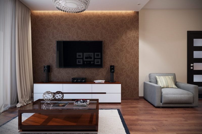 Узкая гостиная — 110 фото уютного и функционального дизайна в узкой комнате #17