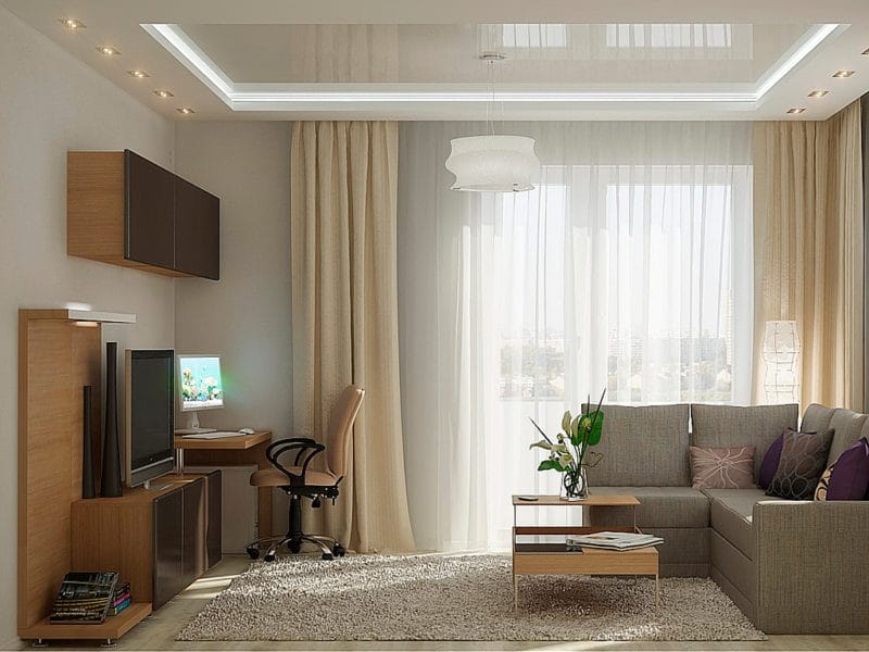 Узкая гостиная — 110 фото уютного и функционального дизайна в узкой комнате #32