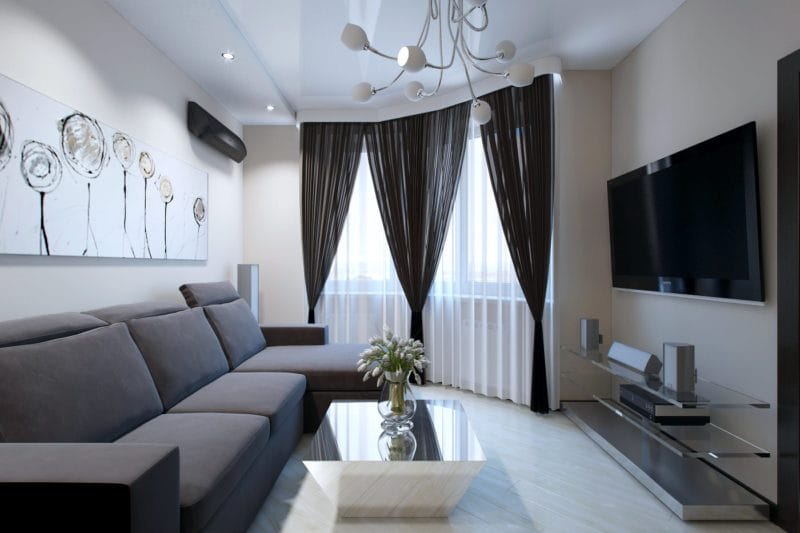 Узкая гостиная — 110 фото уютного и функционального дизайна в узкой комнате #35