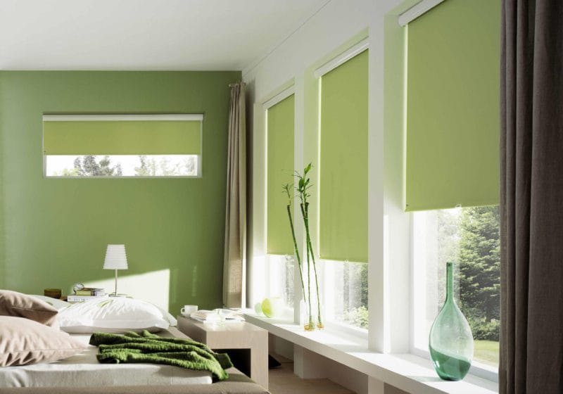 Зеленая спальня: атмосфера уюта и спокойствия. 80 фото вариантов дизайна. #23
