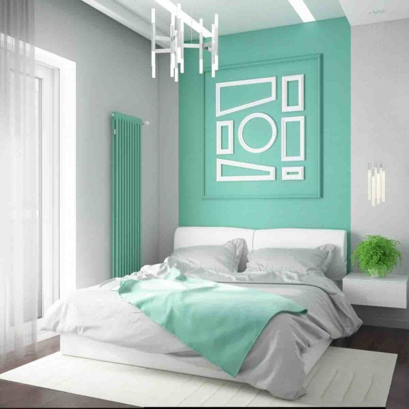 Зеленая спальня: атмосфера уюта и спокойствия. 80 фото вариантов дизайна. #41