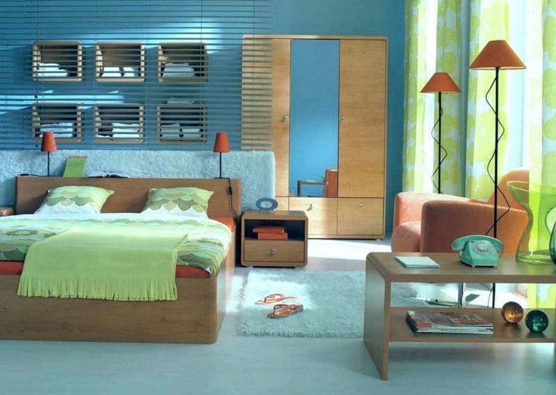 Зеленая спальня: атмосфера уюта и спокойствия. 80 фото вариантов дизайна. #45