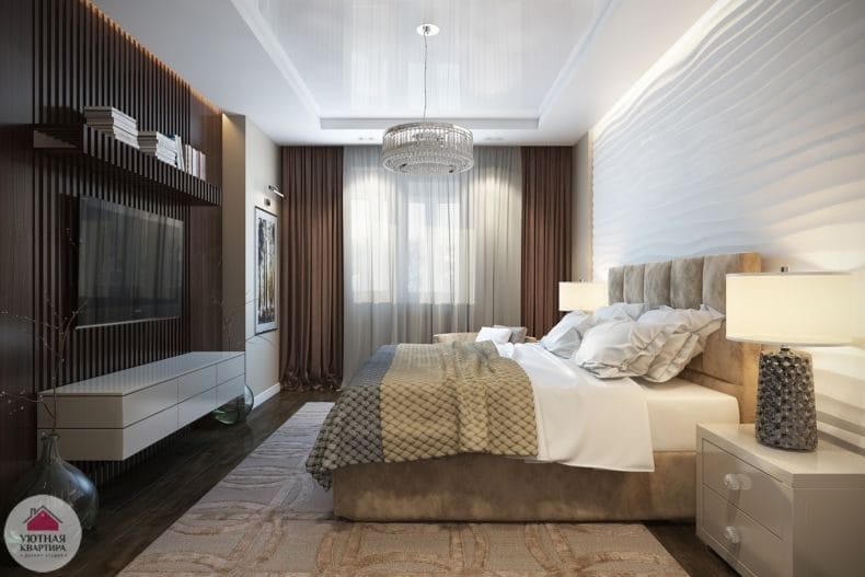 Идеи оформления спальни — дизайн интерьера спальни 2022 года #82