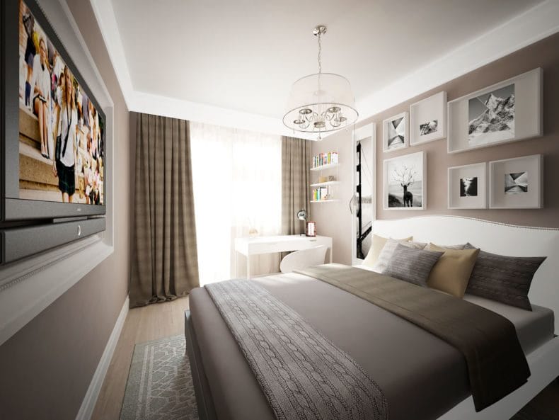 Идеи оформления спальни — дизайн интерьера спальни 2022 года #84