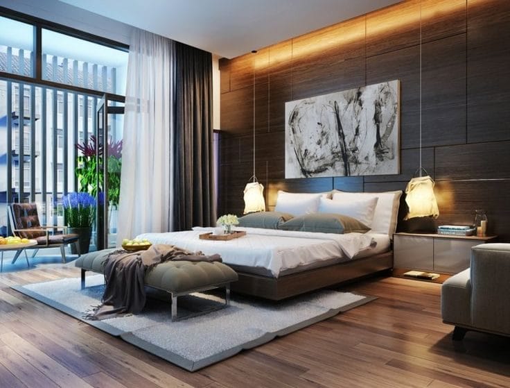 Идеи оформления спальни — дизайн интерьера спальни 2022 года #90