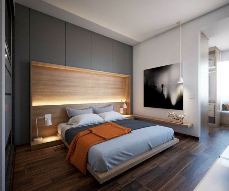 Идеи оформления спальни — дизайн интерьера спальни 2022 года #17