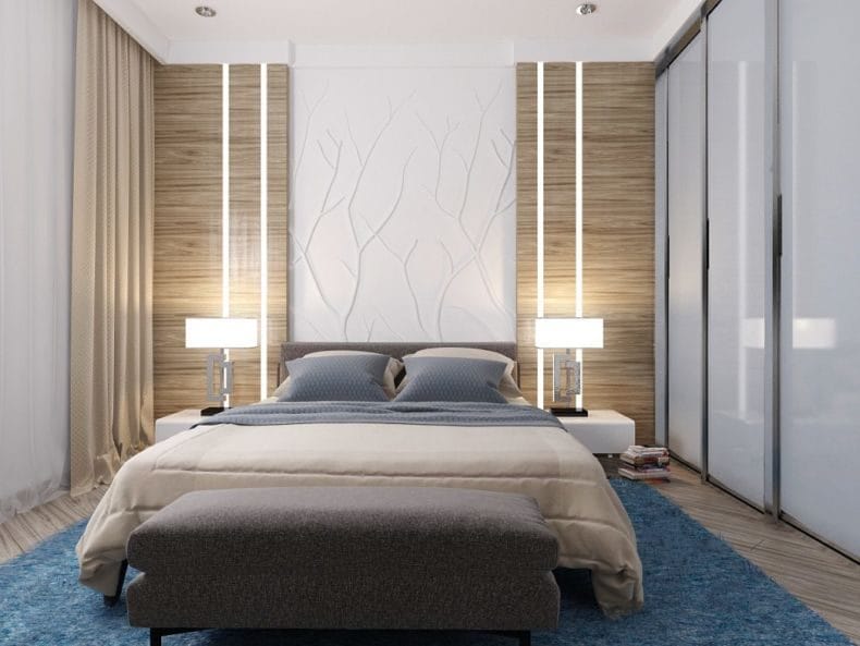 Идеи оформления спальни — дизайн интерьера спальни 2022 года #74
