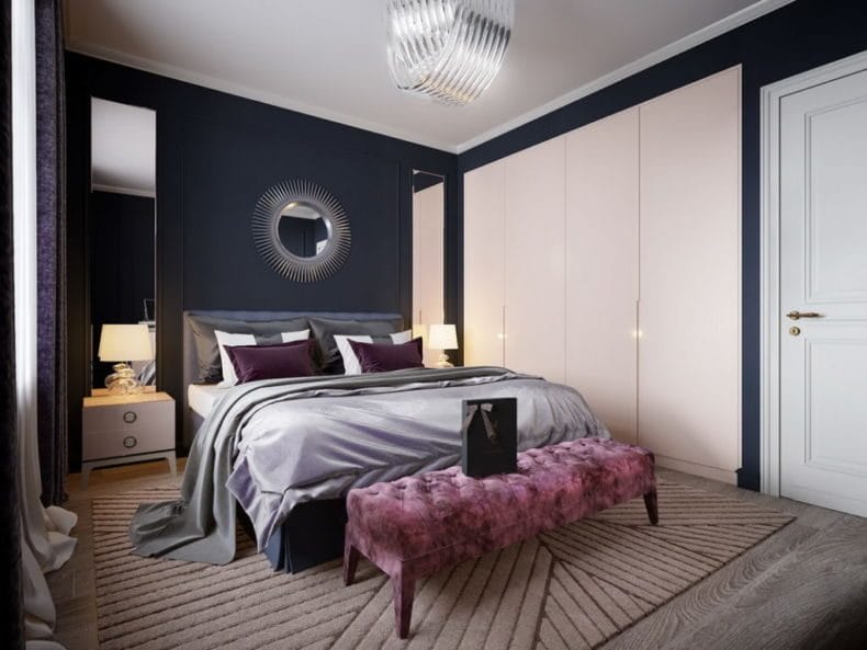 Идеи оформления спальни — дизайн интерьера спальни 2022 года #71