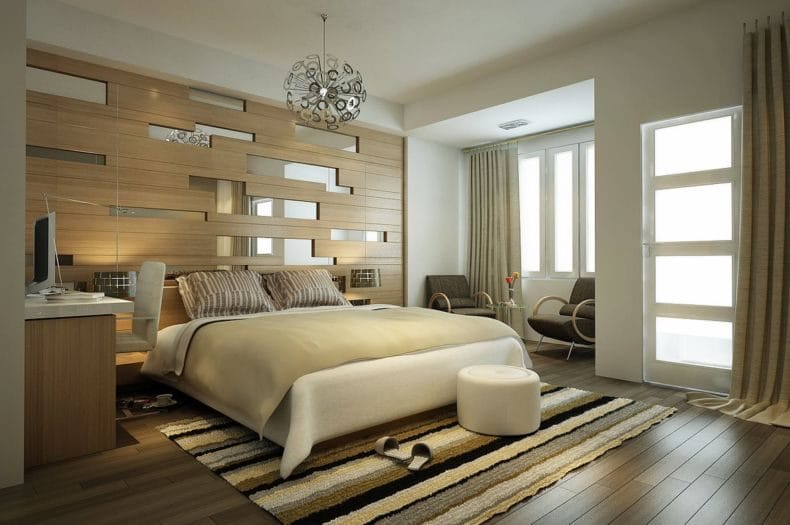 Идеи оформления спальни — дизайн интерьера спальни 2022 года #65
