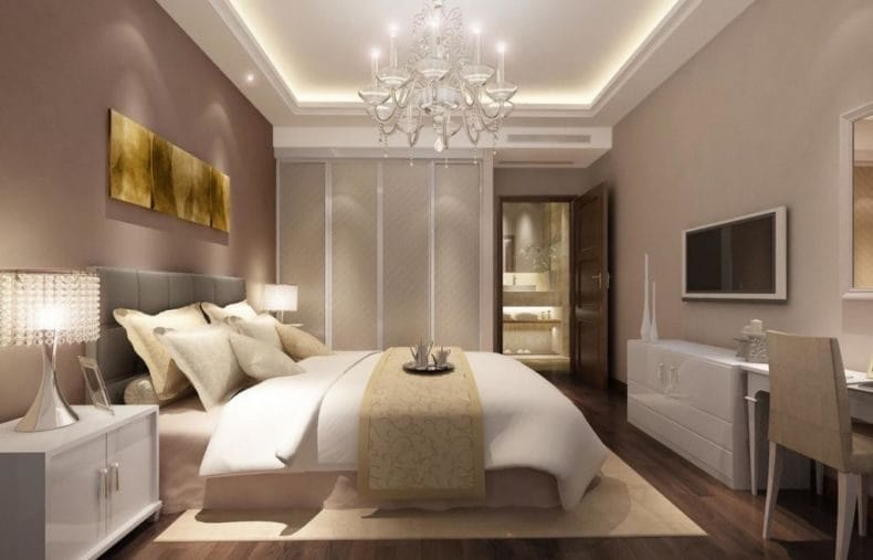 Идеи оформления спальни — дизайн интерьера спальни 2022 года #61