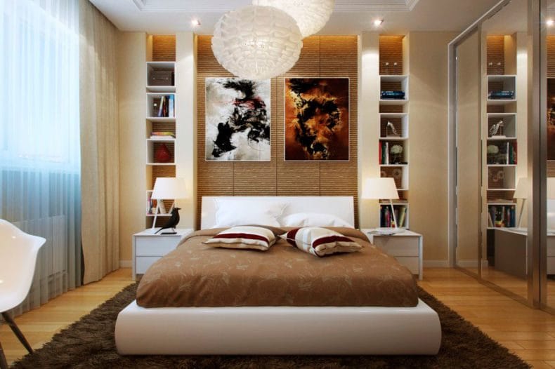 Идеи оформления спальни — дизайн интерьера спальни 2022 года #56