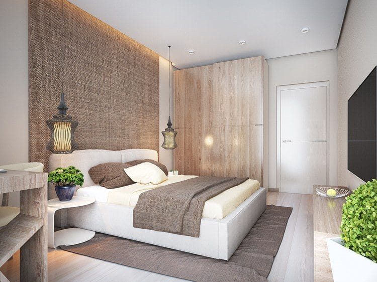 Идеи оформления спальни — дизайн интерьера спальни 2022 года #55