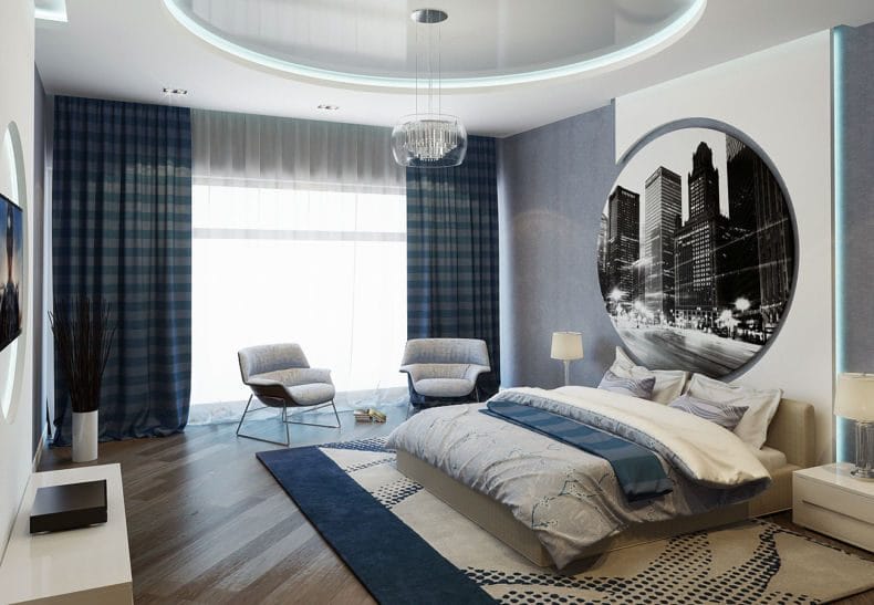 Идеи оформления спальни — дизайн интерьера спальни 2022 года #47