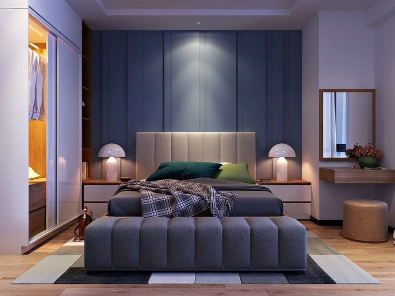 Идеи оформления спальни — дизайн интерьера спальни 2022 года #45