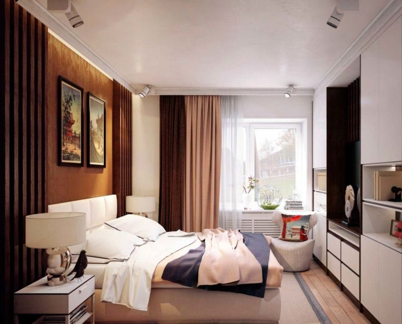 Идеи оформления спальни — дизайн интерьера спальни 2022 года #42