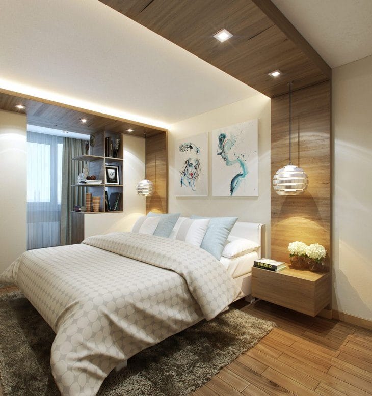 Идеи оформления спальни — дизайн интерьера спальни 2022 года #38