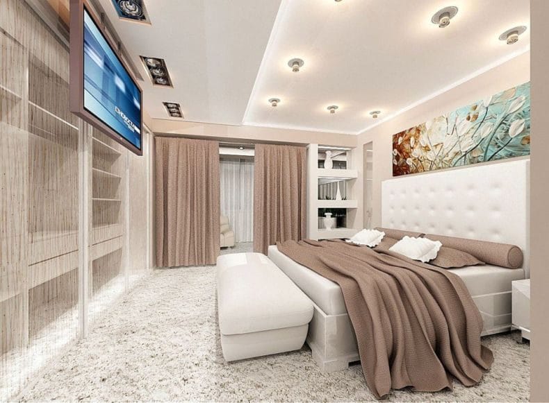 Идеи оформления спальни — дизайн интерьера спальни 2022 года #37