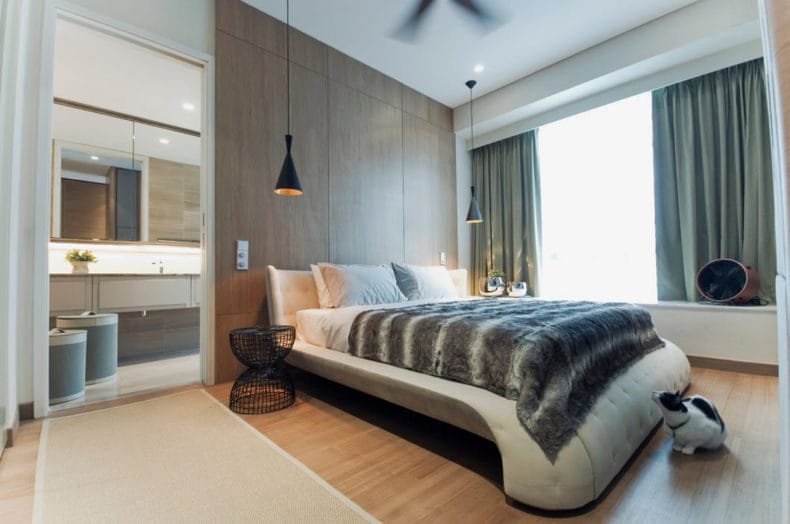 Идеи оформления спальни — дизайн интерьера спальни 2022 года #36