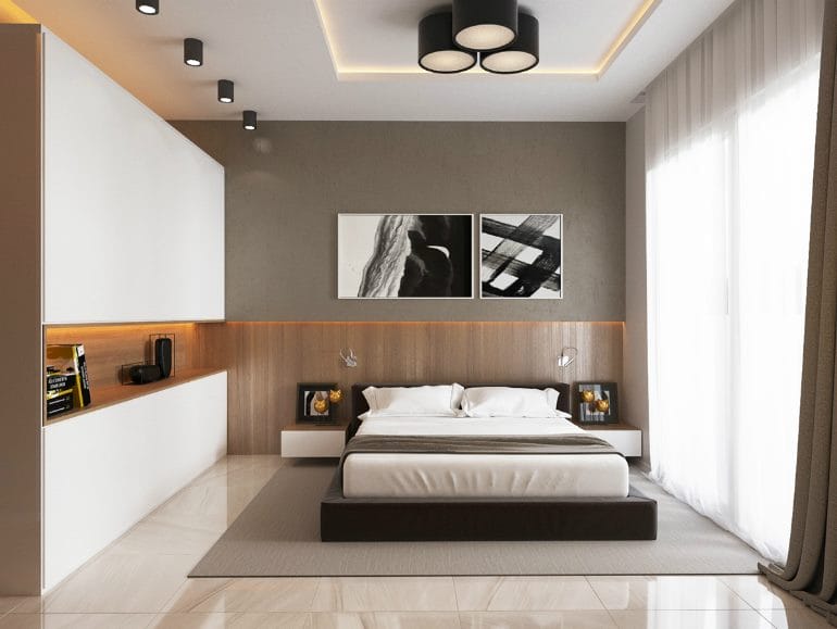 Идеи оформления спальни — дизайн интерьера спальни 2022 года #29