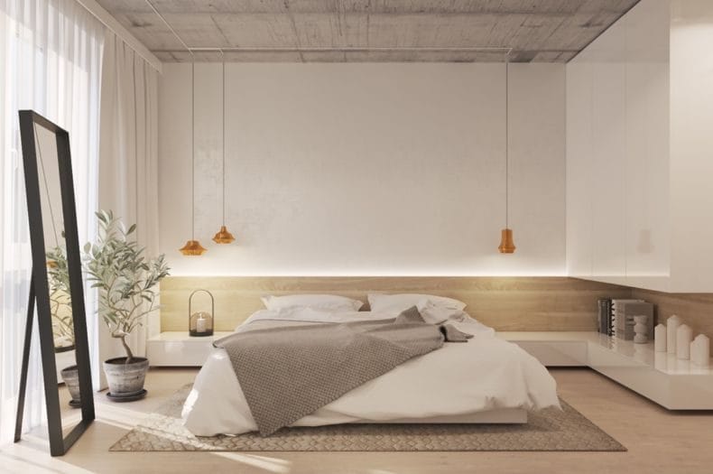 Идеи оформления спальни — дизайн интерьера спальни 2022 года #23