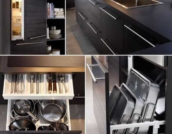 Разнообразие узких кухонных ящиков (100+ фото) #56