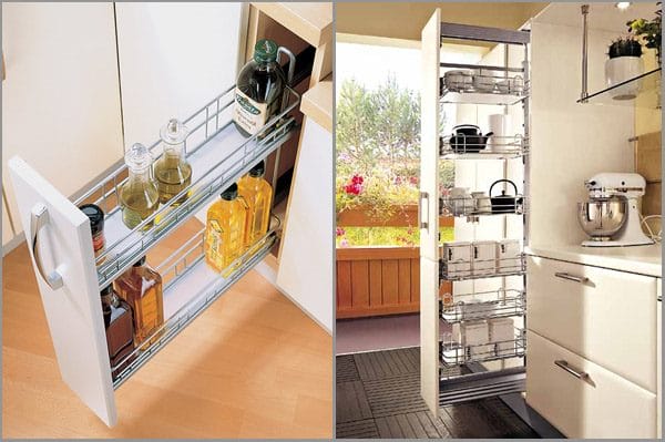 Разнообразие узких кухонных ящиков (100+ фото) #72