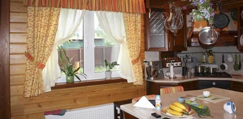 Оригинальные кухонные шторы своими руками (100+ фото) #88