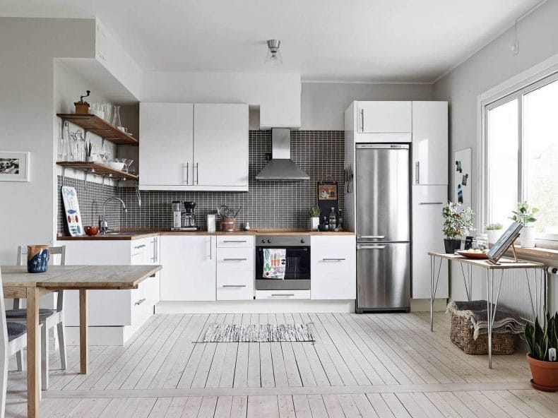 Идеи дизайна кухонь в современных стилях 2022 года (100+ фото) #107