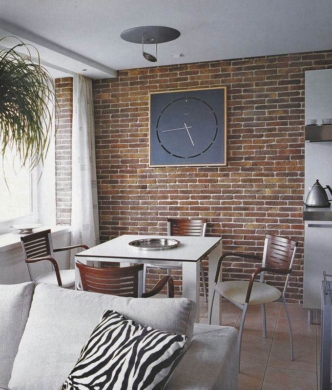 Оформление стен декоративным камнем в интерьере квартиры (100+ фото) #90