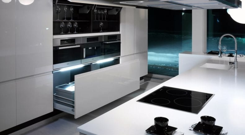 Идеи дизайна кухонь в современных стилях 2022 года (100+ фото) #44