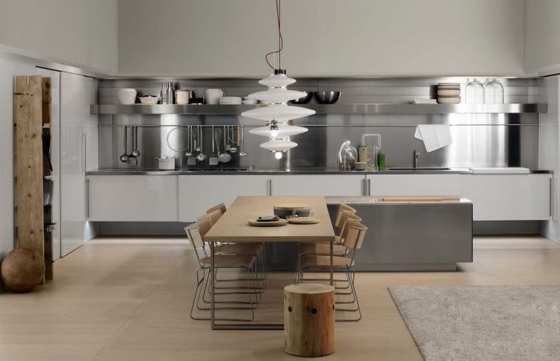 Идеи дизайна кухонь в современных стилях 2022 года (100+ фото) #74