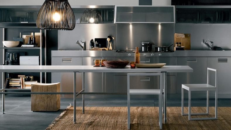 Идеи дизайна кухонь в современных стилях 2022 года (100+ фото) #76