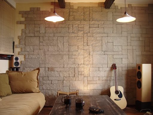 Оформление стен декоративным камнем в интерьере квартиры (100+ фото) #23