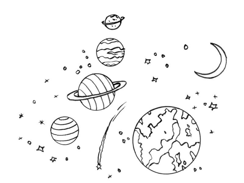 Рисунки космоса для срисовки (63 фото) #78