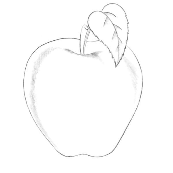 Рисунки карандашом для детей яблоки (48 фото) #74