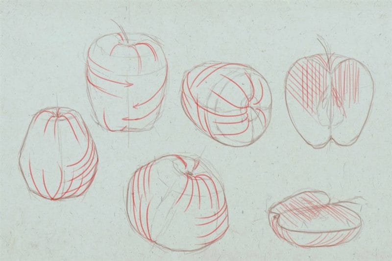 Рисунки карандашом для детей яблоки (48 фото) #84