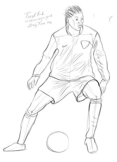 Рисунки для срисовки футбол (15 фото) #14