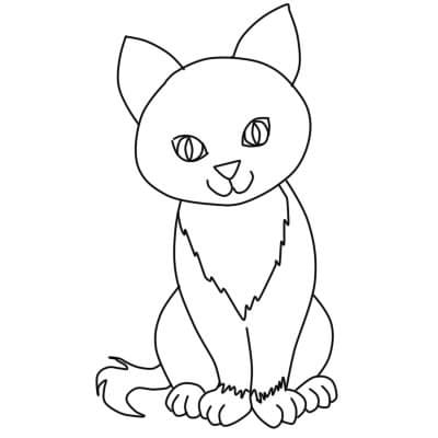 Рисунки кошки карандашом для детей (33 фото) #12