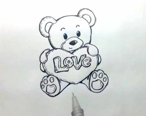 Рисунки медведя карандашом для детей (38 фото) #12