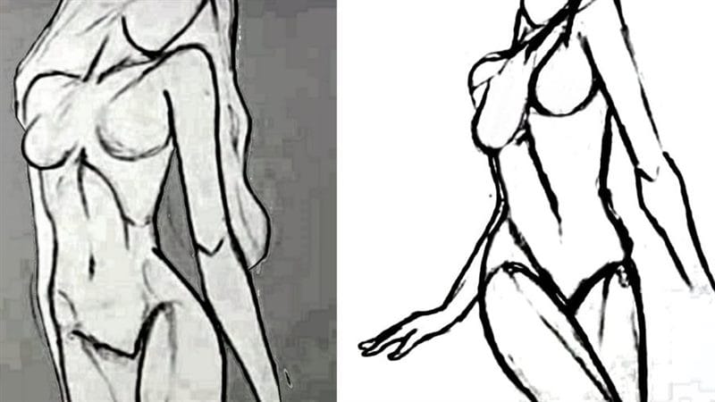 Рисунки карандашом женского тела (25 фото) #42