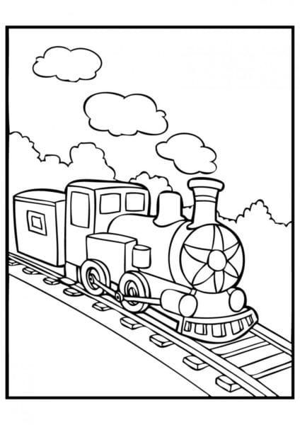 Рисунок карандашом для детей поезд (34 фото) #51