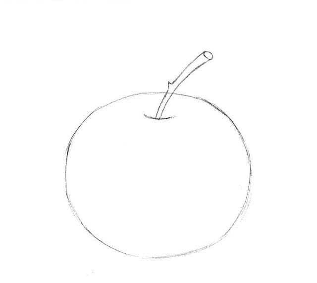 Рисунки карандашом для детей яблоки (48 фото) #17