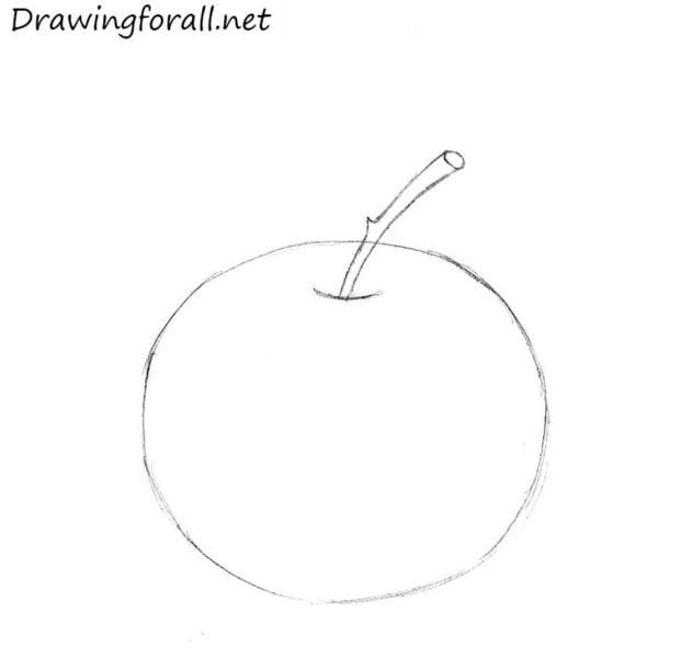 Рисунки карандашом для детей яблоки (48 фото) #87