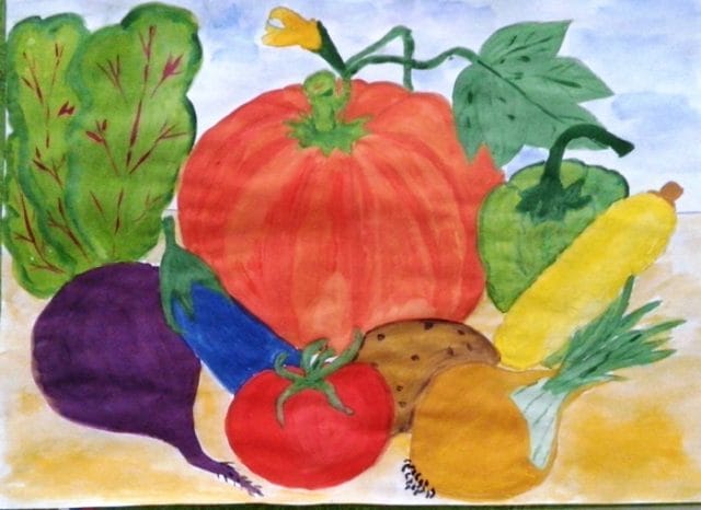 Рисунки овощи карандашом для детей (31 фото) #15