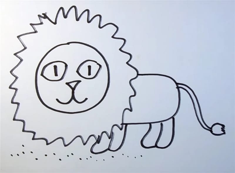 Рисунки карандашом для детей лев (30 фото) #48