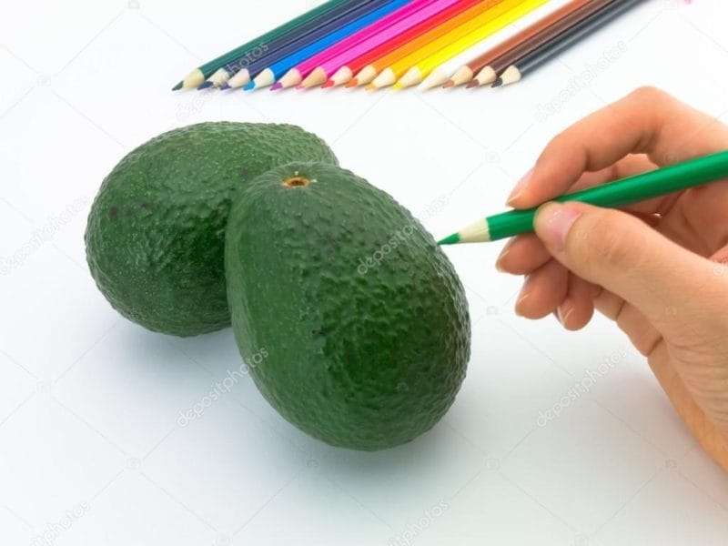 Рисунки карандашом мультяшный авокадо (17 фото) #35