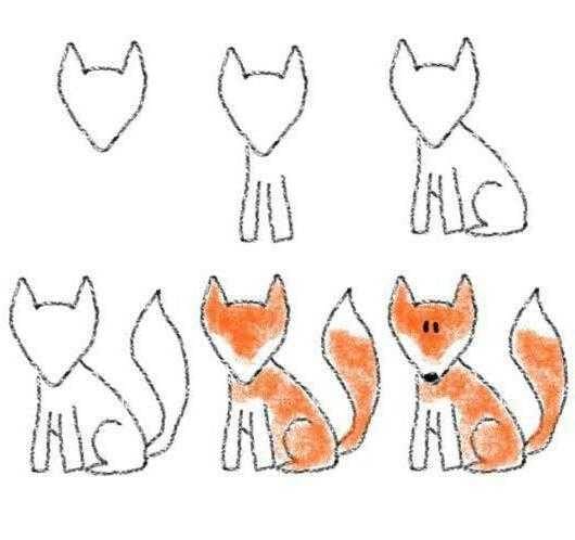 Рисунки карандашом для детей лиса (28 фото) #16