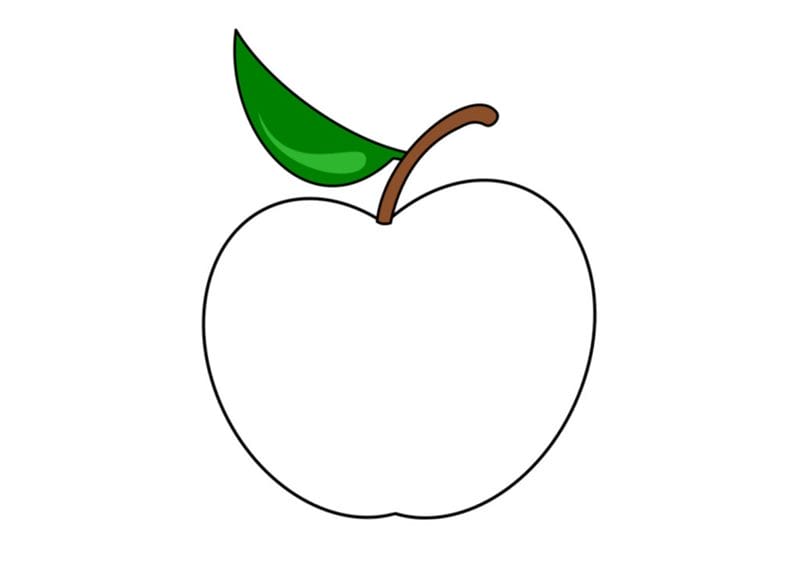 Рисунки карандашом для детей яблоки (48 фото) #19