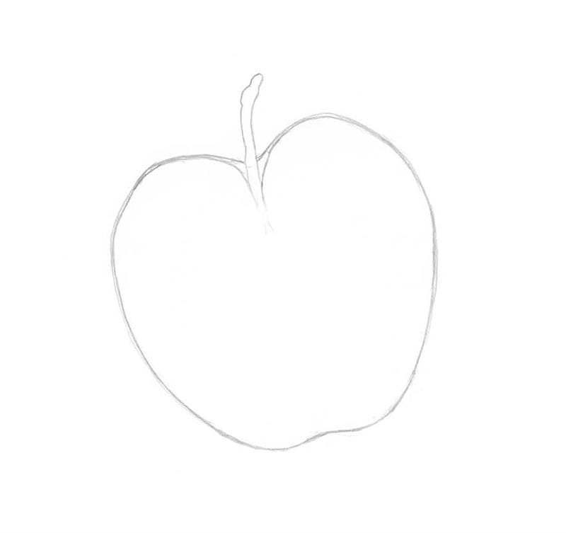 Рисунки карандашом для детей яблоки (48 фото) #20